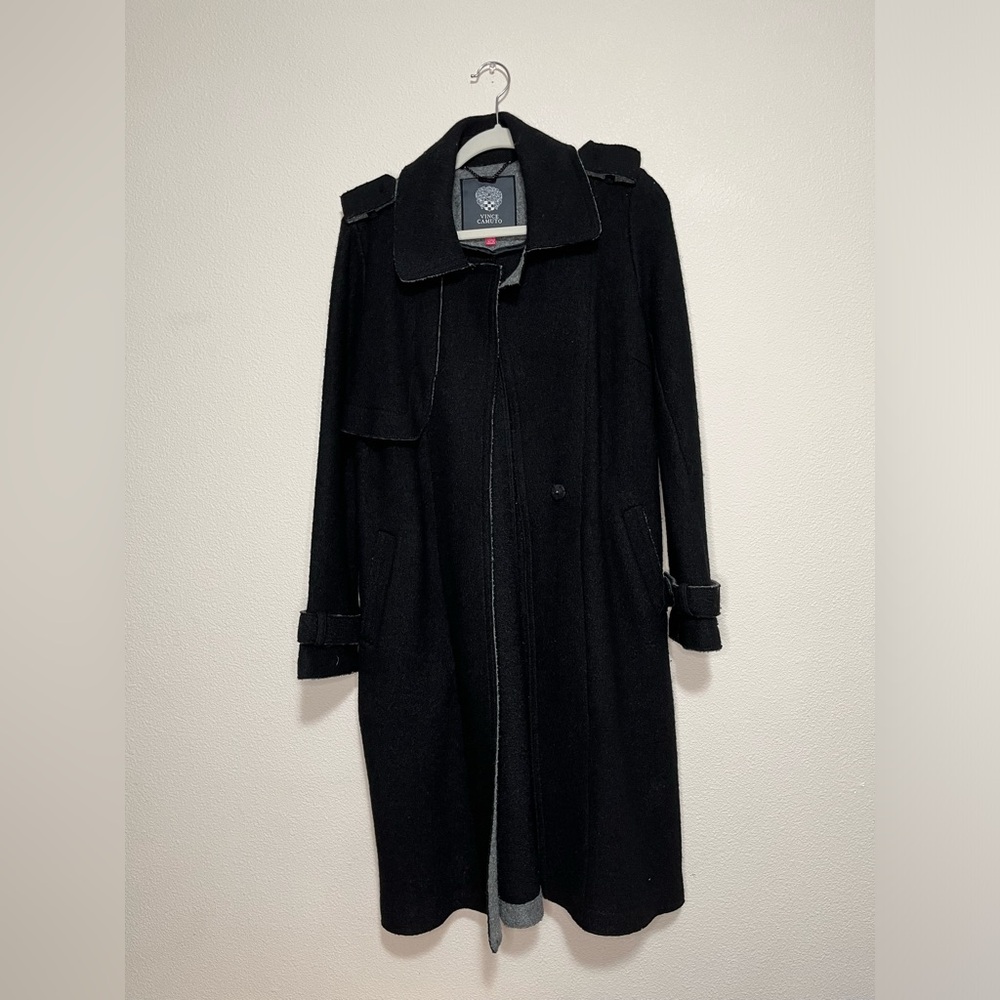 Vince Camuto Wool Blend Belted Mid length Jacket Coat Size XS